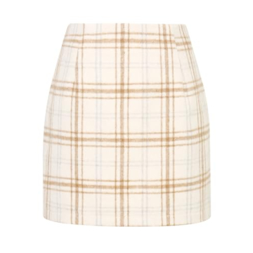 High-Waisted Plaid Mini Skirt for Stylish Women - Autumn Fashion