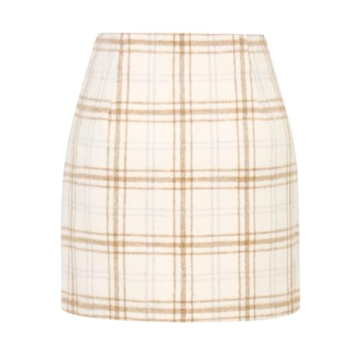 Stylish High-Waisted Plaid Mini Skirt for Women