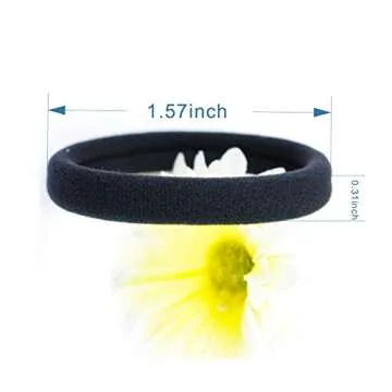 100 Pack High Stretch Seamless Hair Ties for All Hair Types