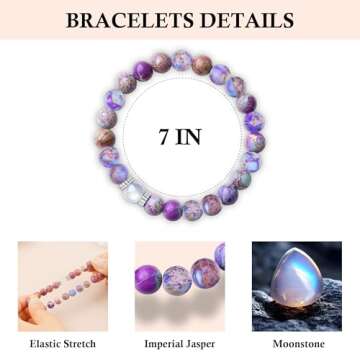 Unique Sereney 70th Birthday Natural Stone Bracelet