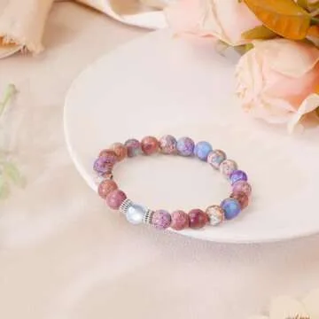 Unique Sereney 70th Birthday Natural Stone Bracelet