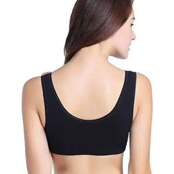 CAKYE 3 Pack Maternity Nursing Sleep Bra Breastfeeding Cotton Bralette