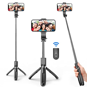 Portable Selfie Stick Tripod with Wireless Remote for Smartphones