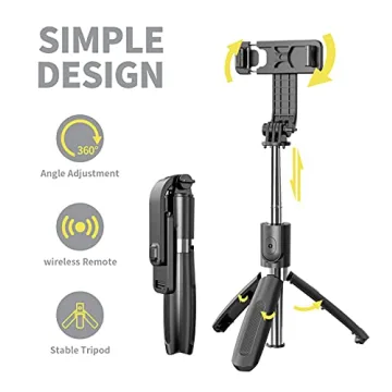 Portable Selfie Stick Tripod with Wireless Remote for Smartphones