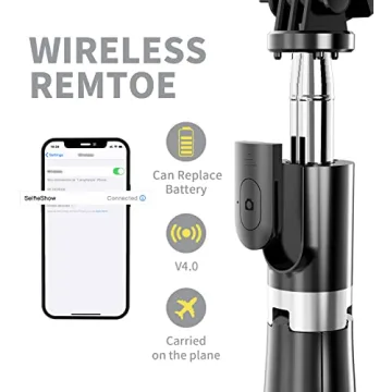 Portable Selfie Stick Tripod with Wireless Remote for Smartphones