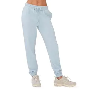 KUT & SO Sweatsuits for Women – Essential 2-Piece Tracksuit Set Includes Fleece Jogger and Matching Crewneck Sweater Sky Blue Large