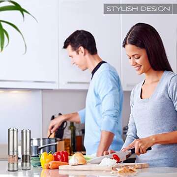Electric Salt and Pepper Grinder Set - O' LUXE MARKET