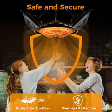 Air Choice 1500W Silent Waterproof Electric Patio Heater