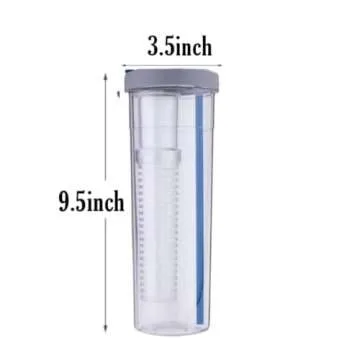 LFRNZS Foldable Straw Water Bottle,Fruit Infuser Water Bottle with Straw, Reusable Water Bottles, Simply Modern Water Bottle LeakProof & Shatter-Proof for Indoor & Outdoor (Pink)