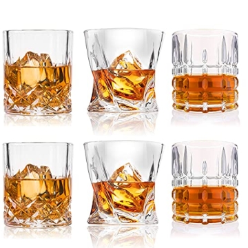 DeeCoo Whiskey Glasses - Premium 10 & 11 OZ Set of 6