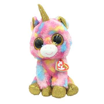 Ty Beanie Boo Fantasia The Colorful Unicorn 10" Medium Size
