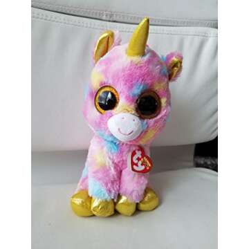 Ty Beanie Boo Fantasia The Colorful Unicorn 10" Medium Size