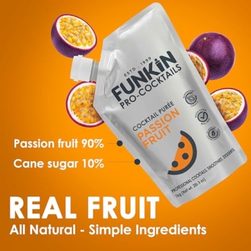Funkin Passion Fruit Puree Natural Mixer for Cocktails Smoothies