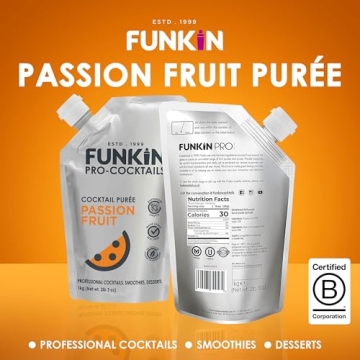 Funkin Passion Fruit Puree Natural Mixer for Cocktails Smoothies