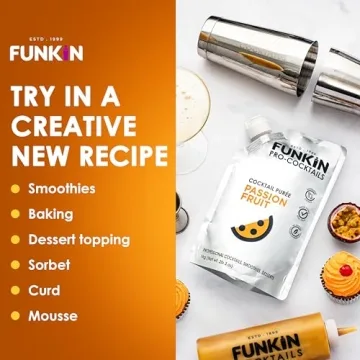 Funkin Passion Fruit Puree Natural Mixer for Cocktails Smoothies