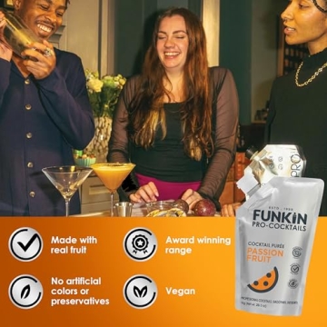 Funkin Passion Fruit Puree Natural Mixer for Cocktails Smoothies