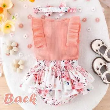 GDTOGRT Baby Girl Summer Outfit with Bow Headband