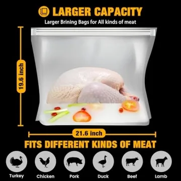 Durable Turkey Brining Bags for 18 lbs, 2-Pack