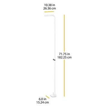 Whitmor Magnetic Laundry Valet Hanging Rod for Easy Drying