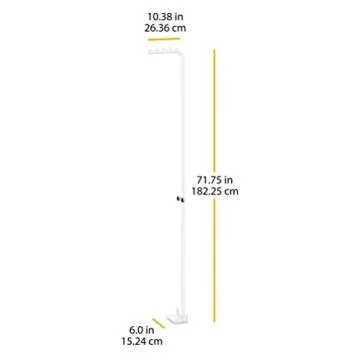 Whitmor Magnetic Laundry Valet Hanging Rod for Easy Drying