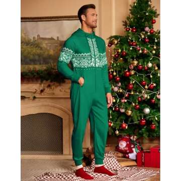 COOFANDY Men's Stylish Drawstring Hooded Jumpsuit