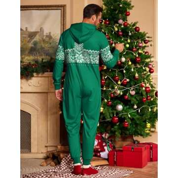 COOFANDY Men's Stylish Drawstring Hooded Jumpsuit