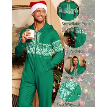 COOFANDY Men's Stylish Drawstring Hooded Jumpsuit