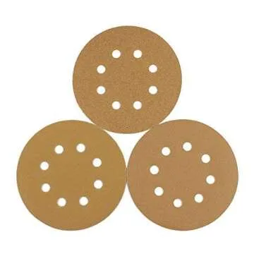 Sanbor Abrasive 5-inch 8-hole Hook and Loop Dustless Sanding Discs Sandpaper, 40-Pack(Assortment 60G 80G 120G 150G)