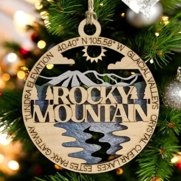 Handcrafted 3" Wood Ornament from Rocky Mountain National Park