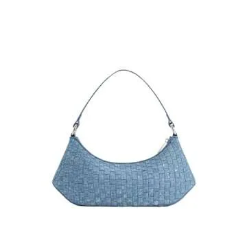 JW PEI Women's Lily Shoulder Bag - Blue Denim Weave