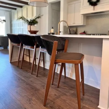 Stylish PURPLE LEAF Aluminum Bar Stool Set of 4