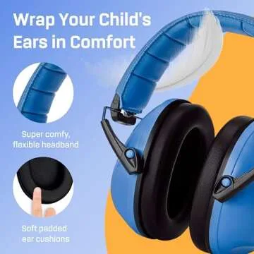 VANDERFIELDS Noise Cancelling Headphones for Kids, Age 3-16, Certified 27dB Noise Reduction, Sound Cancelling Safety Ear Muffs, Adjustable Size, Kids Ear Protection Events, Concerts, Fireworks, Autism