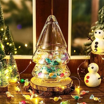Sliner 30oz Christmas Tree Candy Jar for Holiday Decor