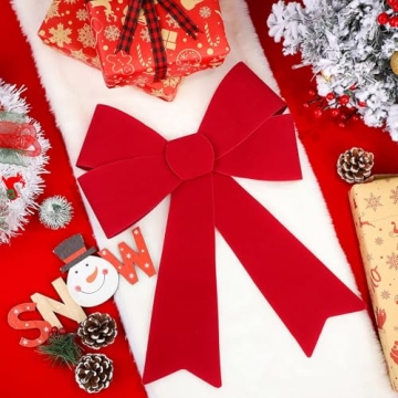Durable MCEAST 4 Pack Red Christmas Wreath Bows