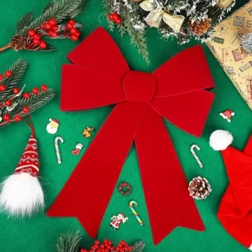 Durable MCEAST 4 Pack Red Christmas Wreath Bows