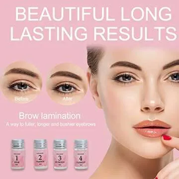 2025 4in1 Lash Lift and Brow Lamination Kit with Long-Lasting Black Color For 6-8 Weeks, Eyelash & Eyebrow Perm Diy Professional Kit,Easy to Use at Home & Salon