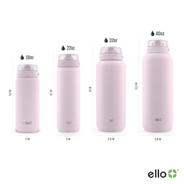 Ello Cooper 22oz Stainless Steel Water Bottle - Insulated & Stylish