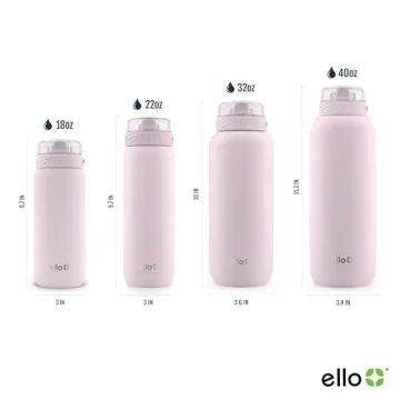 Ello Cooper 22oz Stainless Steel Water Bottle - Insulated & Stylish