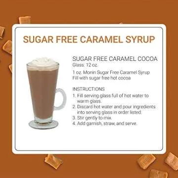 Monin - Sugar Free Caramel Syrup, Mild and Sweet, Great for Coffee and Desserts, Gluten-Free, Non-GMO (1 Liter)