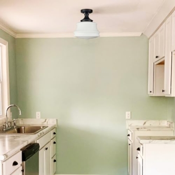 TEENYO Black Semi Flush Mount Ceiling Light for Home Decor