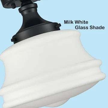 TEENYO Black Semi Flush Mount Ceiling Light for Home Decor