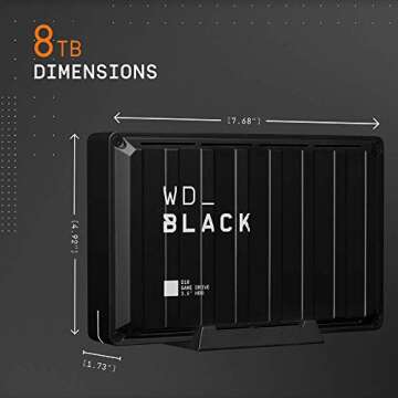 WD_BLACK 8TB D10 Game Drive - Portable External Hard Drive HDD Compatible with Playstation, Xbox, PC...