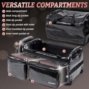 Fanwoli 23" Dance Bag - Glittering Waterproof Design