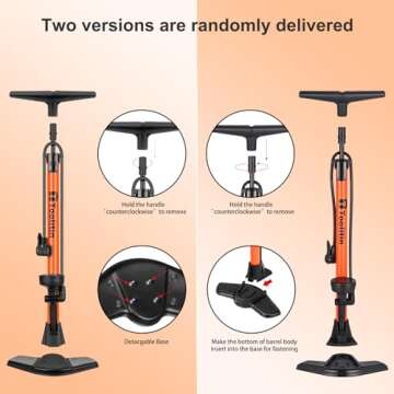 TOOLITIN High Pressure Bike Floor Pump for All Bikes