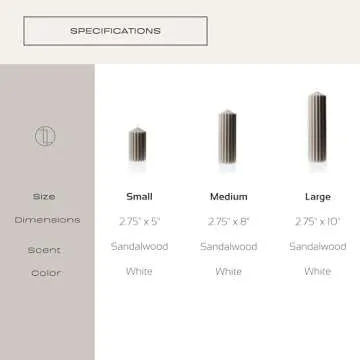 LAWA Ribbed Peak Pillar Candle - Large Beautiful Handmade Pillar Scented Soy Wax Candle Elegant Bubble Aesthetic Candle Housewarming Gift Home Room Shelf Decor Idea White (Large)