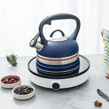 Kanmart 2.5L Whistling Tea Kettle - Stainless Steel & Stylish Boil
