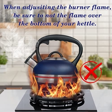 Kanmart 2.5L Whistling Tea Kettle - Stainless Steel & Stylish Boil