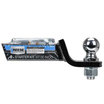 Reese 21536 Trailer Hitch Ball Mount Starter Kit, Fits 2 Inch Square Receiver, 2 Inch Drop, 6,000 lbs. Capacity, Includes 2 Inch Trailer Ball and Pin & Clip
