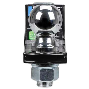 Reese 21536 Trailer Hitch Ball Mount Starter Kit, Fits 2 Inch Square Receiver, 2 Inch Drop, 6,000 lbs. Capacity, Includes 2 Inch Trailer Ball and Pin & Clip
