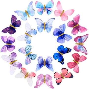 Glitter Butterfly Hair Clips for Teens & Women - 18 Pcs